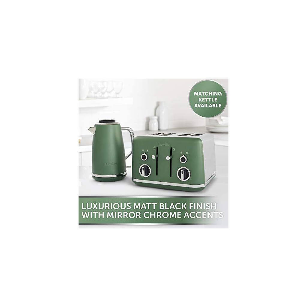 Breville Lustra 4Slice Toaster Matt Forest Green [VTT992]