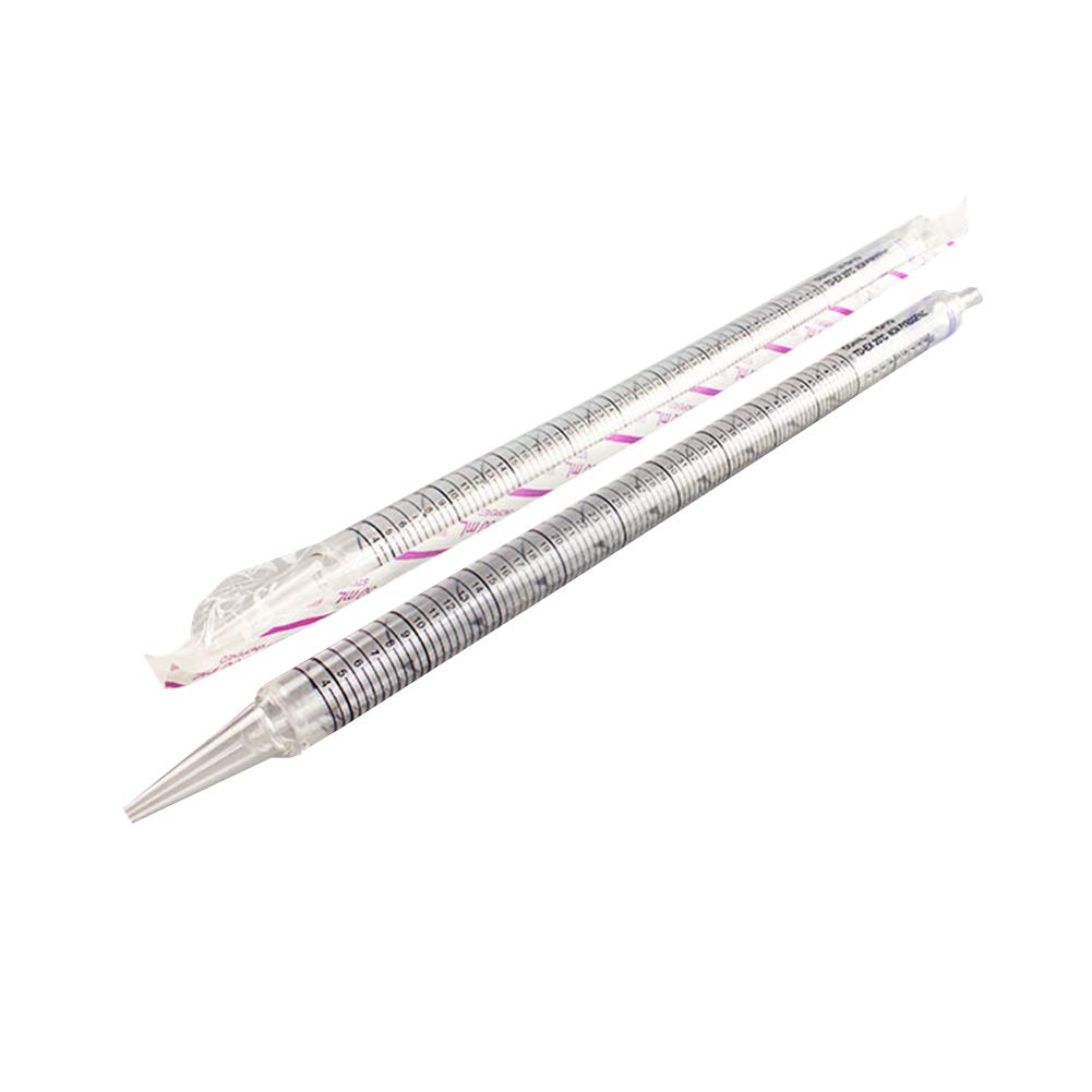 Einweg Transferpipette aus Kunststoff Steril Transfer Pipetten Mit Skala Flüssigkeiten Messpipette für Labor, 25 Stück 50mL, Lila