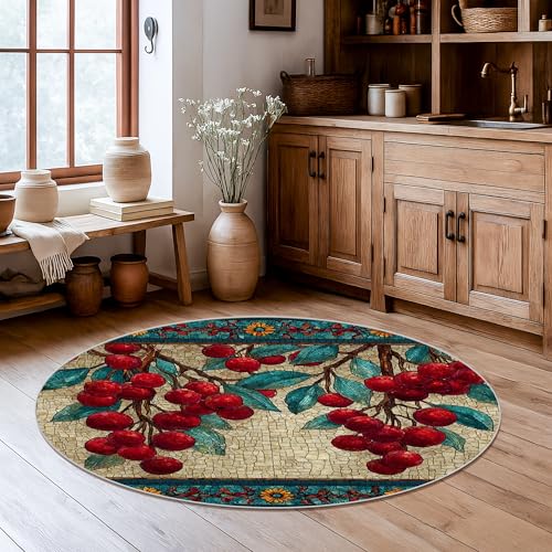 Tapis de sol haut de gamme feuillage d'automne et fleurs rouges 1,5 x 1,5 m