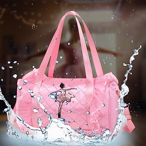 Image of Dorlubel Cute Toddler Ballet Dance Bag for little Girl Tutu Dress Bag with Key Chain