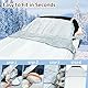 Frontscheibenabdeckung Winter Magnet, Dick Windschutzscheibenabdeckung mit Spiegelschuz,Scheibenabdeckung Auto Winter, Eisschutz Auto Frontscheibe Schneeabdeckung für SUV gegen Frost Sonne, 161x143cm