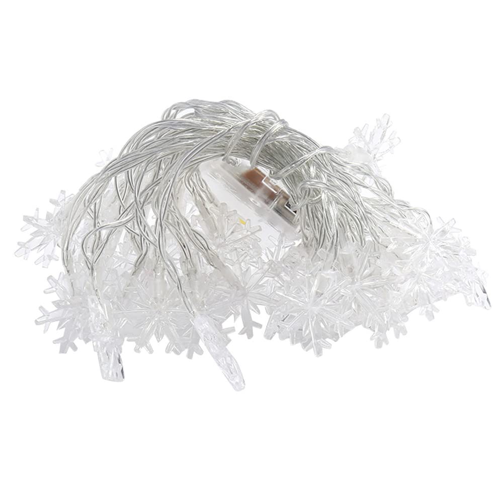 Funlov Light Christmas Snowflake String S,Battery Operated String S,Outdoor Waterproof Snowflake Fairy ,Christmas Decoration S Suit For Bedroom, Birthday,Garden,Xmas Party,Wedding (Colorful, 2)