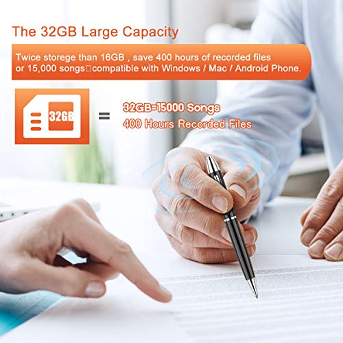 image for AKALULI 32GB Digital Voice Recorder - Voice Activated Recorder for Le