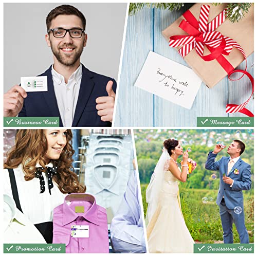 Outus 3000 Pcs Blank Printable Business Cards 180 Gsm White Mini Note Index Perforated Card Stock Compatible With Laser And Inkjet Printer Double Sided Printing Matte White Paper 10 Cards, 2" X 3.5" #TOP6