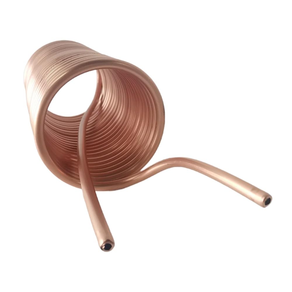 Tubo De Serpentín De Enfriamiento, Tubo De Serpentín De Enfriamiento De Enfriador De Mosto De Cobre Puro Súper Eficiente De Grado Alimenticio De 5/16" X 26 Pies For Elaboración De Cerveza Casera