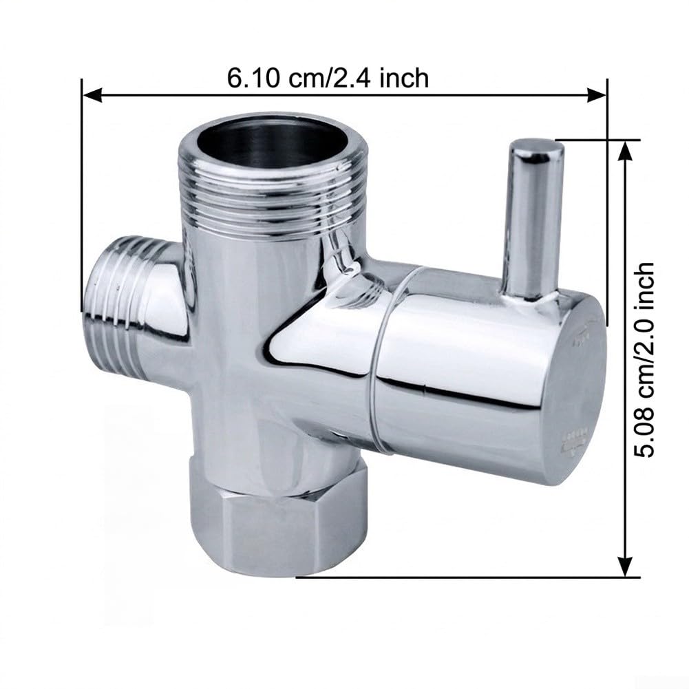 Válvula Desviadora 3 Vías para latón Macizo para Baño Válvula