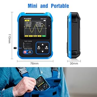 Oscilloscopio Portatile, Oscilloscopio Digitale 3 in 1, Larghezza di Banda 500 kHz, Ricaricabile USB, Oscilloscopio Digitale con Schermo a Colori HD da 2,4 Pollici, Generatore di Segnale PWM