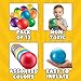 Bedwina Mini Knobby Balls - (Pack of 12) Bulk 5 Inch Sensory Balls and Spiky Massage Stress Balls with Pump, Fun Bouncy Ball Party Favors