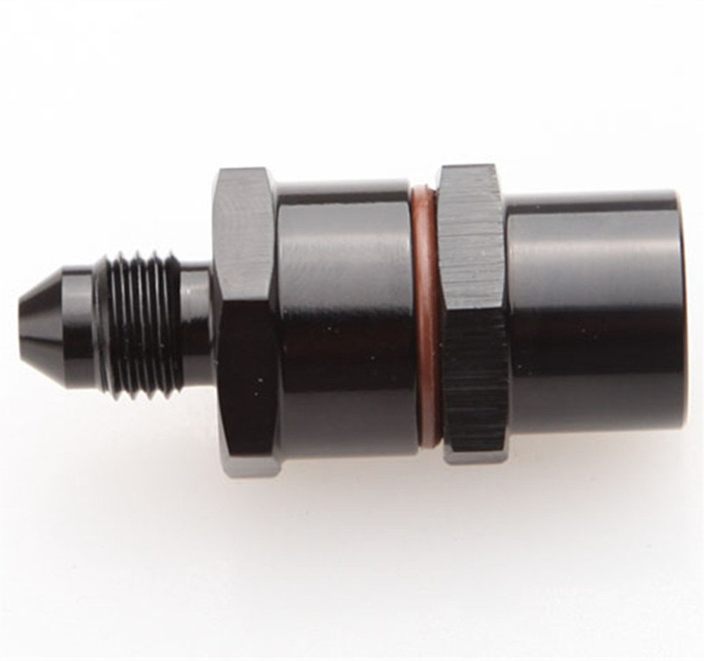 4AN Male To -4AN Female High Flow Billet Turbo Oil Feed Line Filter 150 Micron Black