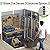 VONZOY VONZOY Resin Outdoor Storage Shed with Floor, 6x6 FT Plastic Garden Shed with Lockable Door & Window for Bike, Garbage Can, Lawn Mower, Grey White