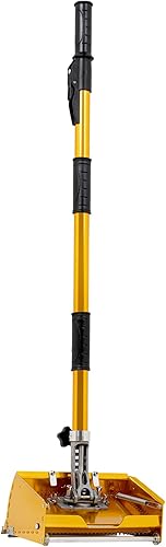 Herramienta de caja de acabado plano de paneles de yeso de 9.8 pulgadas con mango extensible de 40 a 64 pulgadas, herramienta profesional de pulido