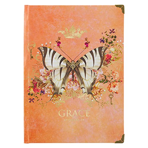 Carnet notes chrétien durable papillon orange contre la perte de vos pensées