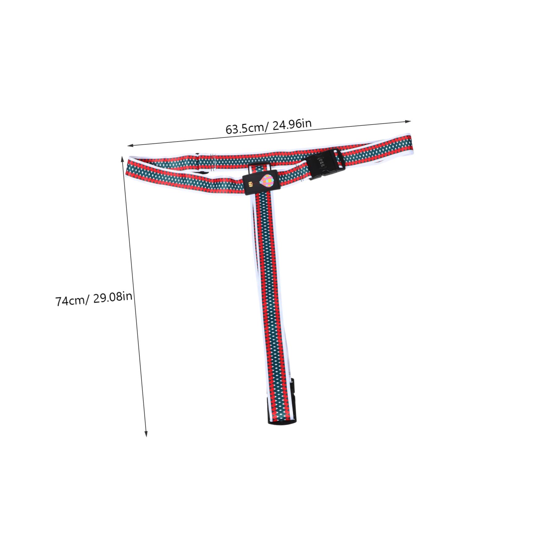 Beaupretty 4 Piezas Correa Ajustable para Maleta con Doble Contraseña Diseño Cruzado y Estampado de Dibujos Animados Cinturón Seguro de Poliéster para Viaje Protección Antirrobo y Duradera