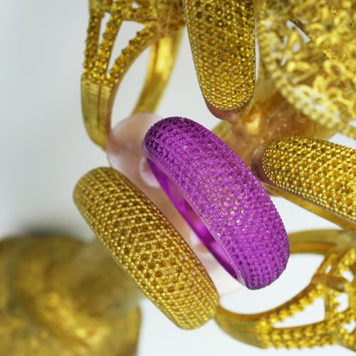 Image of 3D Printer Resin, Cast Resin Easy to Print & Burn Castable 365-405nm UV-Curing Resin for LCD /DLP /MSLA Printers, Low Ash Content & High Precision for Jewelry and Metal Casting, Purple 1000g