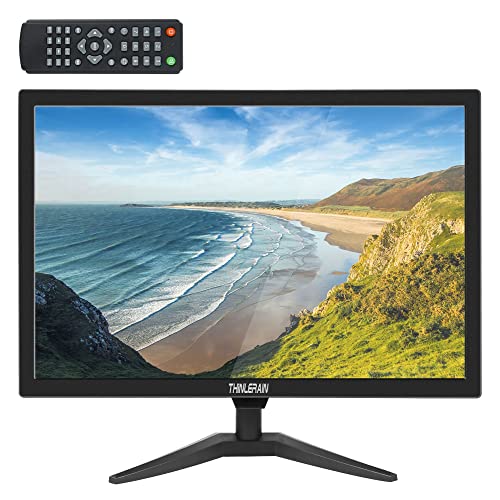 Thinlerain 20" Pc Monitor 16:9 1600X900 Kitchen Monitor, Led Monitor Build In Speaker, 5Ms, 60 Hz, Vesa Mountable, With Vga Hdmi Av Bnc Usb, For Firestick, Computer, Laptop #TOP5