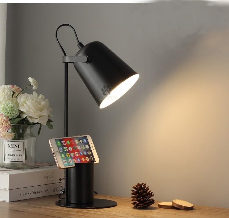 Mufasa Black Fixed Arm Table Lamp for Study/Reading, Adjustable Head Best for Home Office Kids Room Library with On/Off Switch (48CM Height) (Bulb Not Included)-picture-16