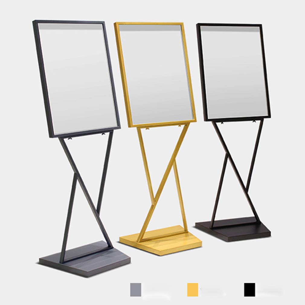 Verstellbarer Winkel des Panels, Schilderhalter-Plakatständer – robuster Sockel-Plakatständer, for Hochzeitstischnummern, Restaurantschilder, Fotos und Kunstdisplays(Black)