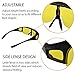 TINHAO Headlight Night Vision Driving Fit Over Sunglasses with Flip Up Lens