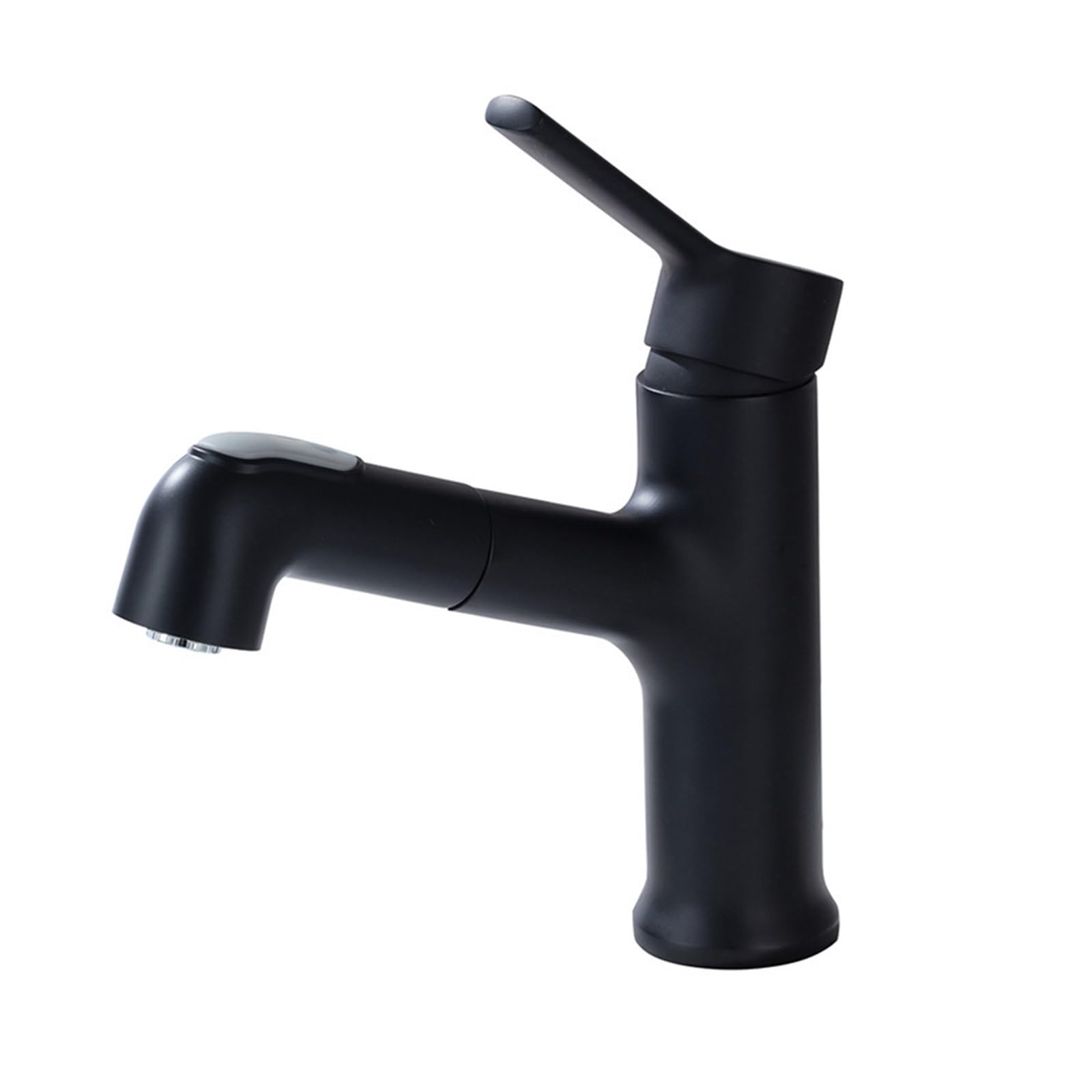Grifo negro de cobre completo con interruptor robusto para lavabo elegante 8