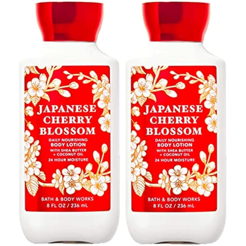Bath & Body Works Japanese Cherry Blossom Signature Collection Body Lotion 8 fl oz (236 ml) - New Formula (2 Pack) 8 Fl Oz (Pack of 2)