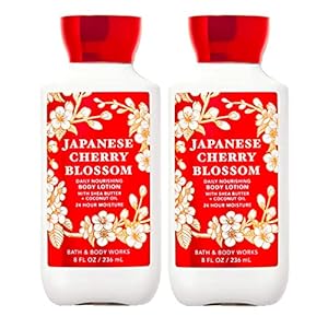 Bath & Body Works Japanese Cherry Blossom Signature Collection Body Lotion 8 fl oz (236 ml) – New Formula (2 Pack)