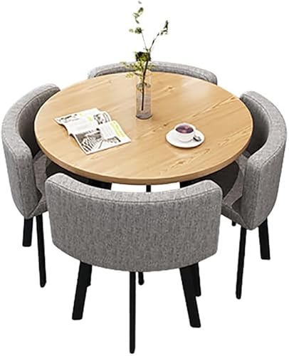 ダイニングテーブル 丸 ダイニングテーブルセットダイニングテーブルセット4人用会議テーブル おしゃれ ナチュラル リビング シンプル オフィス 商談ダイニングテーブル 椅子 5点セット 省スペース ダイニングセット 丸型 食卓セット 4人掛けダイニングテー