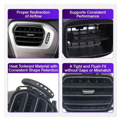 Grille ventilation Peugeot 301 sortie air centrale tableau de bord avant 2013-2019 - 4