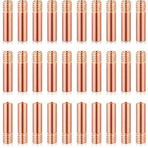 Contact Tip, 20 Pcs Mig Welding Contact Tips, 0.8mm 1.0mm Copper Contact Tip for 15AK MIG MAG Welding Torch Consumables