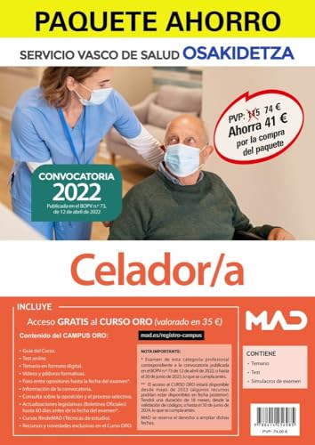 Paquete Ahorro Celador/a. Servicio Vasco de Saludo
