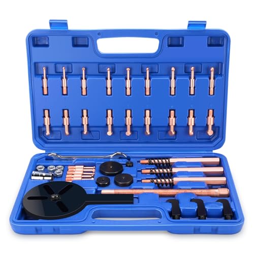 WODHMIEY Dreiarm-Abzieher Lagerabzieher, Innen- und Außenlager Entferner, Hochfester Rotstahl, Verstellbar, Mit 6 Spannzangen & 3 Haken, Für Verschiedene Lagergrößen, Inklusive Werkzeugkoffer