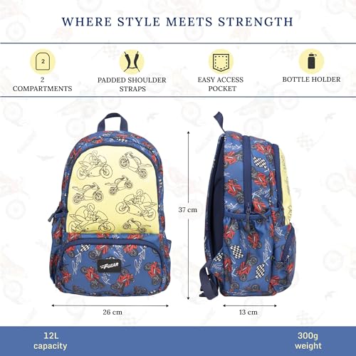 Image of F Gear Colour Buddy 12L Kids Backpack, Kids Can Colour On The Bag, 1 Compartment & 2 Pockets; Lightweight, Durable & Fun Backpack for School & Travel | Comfortable & Stylish Bag