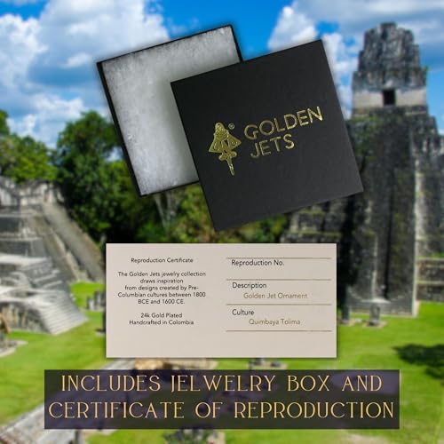 Image of Colombian Emerald & Multi-Material Options | Quimbaya Flyer Lapel Pin | Ancient Alien Golden Jets Collection