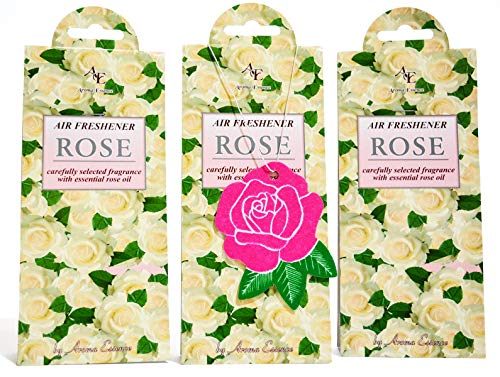 AE Aroma Essence White Rose Lot de 3 désodorisants pour voiture Parfum frais et fruité pour la maison et le bureau Cover