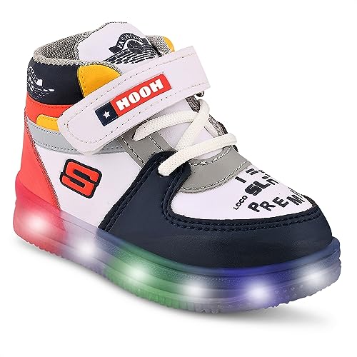 Image of Hooh Kids Unisex Fashionable LED Lights Unisex Sneakers and Walking Shoes for Boys and Girls of Age 2 Years to 10 Years