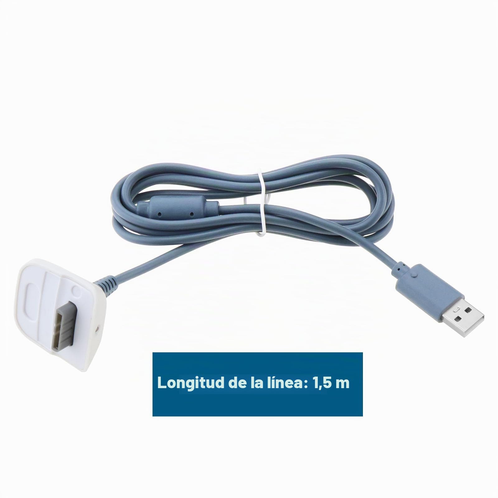 2 Piezas Cable de Carga USB Cargador Adaptador de Cable Cargador de Cable de Carga de Batería USB de 1,5 M Compatible con Xbox 360 Controlador de Gamepad Inalámbrico