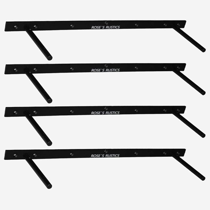 Buy Heavy Duty Floating Shelf Brackets Black Hidden Shelf Supports Wall Mount Blind Shelving