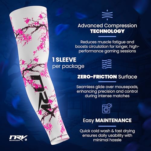 Manchette de compression gaming NRV Sakura pour eSport performance - 2