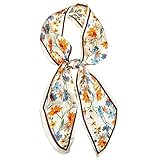 Roizsx fashion satin scarf for hair beach head wraps neck scarves for women lightweight handbag accessories