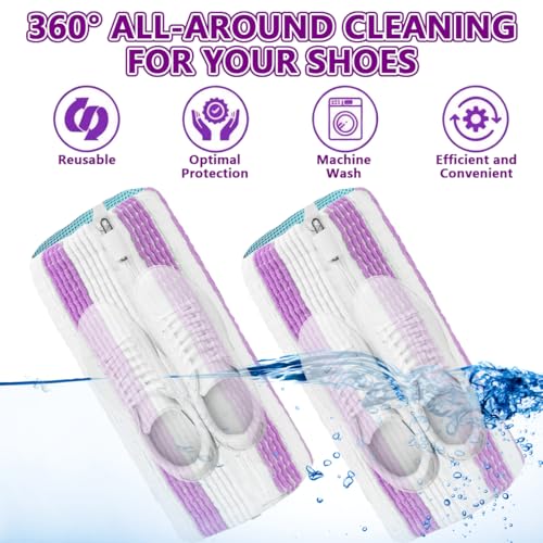 2 Pezzi Sacchetti Scarpe Lavatrice -2025 Nuovo Aggiornamento Sacchetto Per Lavare Scarpe In Lavatrice, Microfibra Pulizia A 360° Sacca Lavascarpe Riutilizzabil, Per Scarpa Ciclismo Calcio - 3