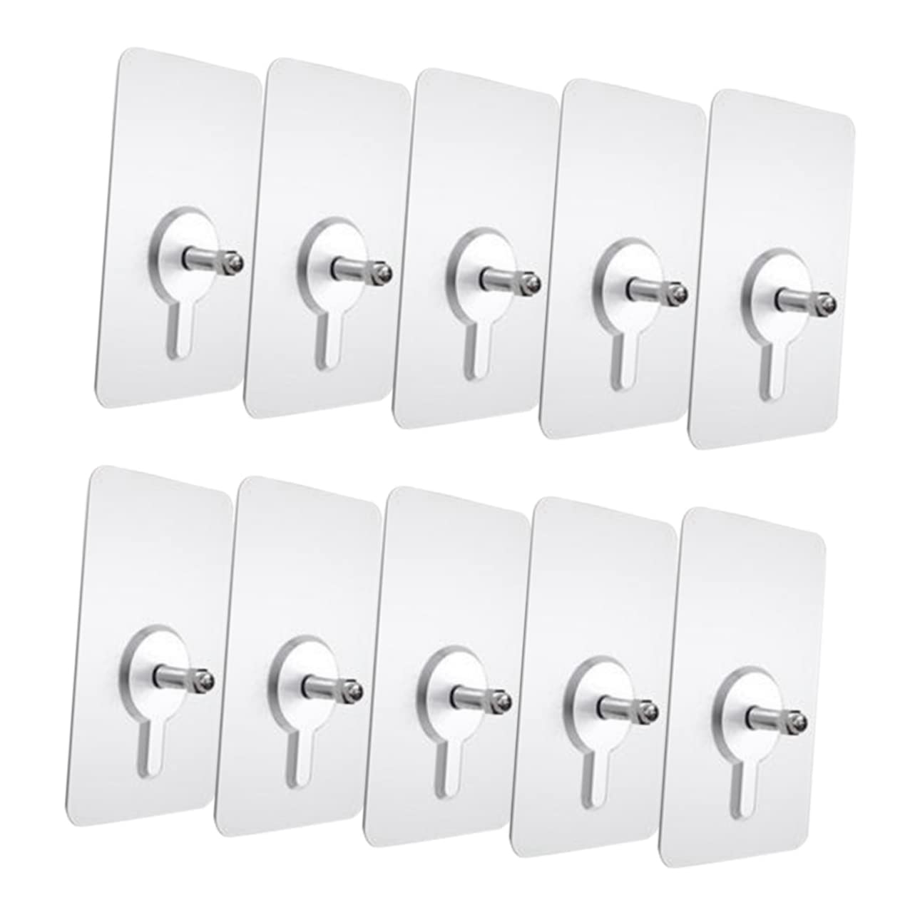 Abaodam 100piezas Ganchos Adhesivos Sin Rastro Para Decoración De Pared Adhesivos Multifuncionales Para Colgar Claves y Objetos Ligeros
