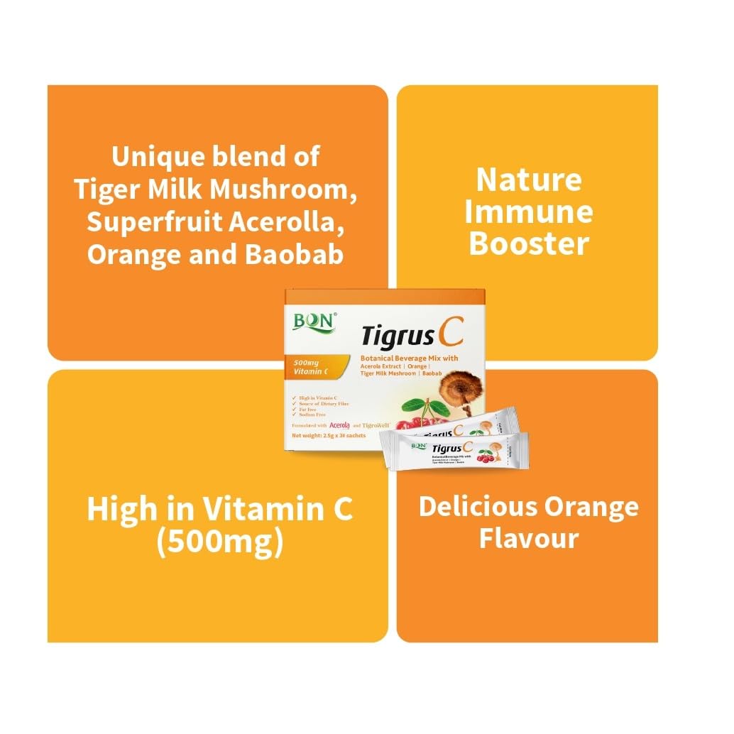 Lignosus Tiger Milk + Cereza de Barbados Acerola + Naranja + Baobab – Ideal mezcla de sopas, batidos y postres