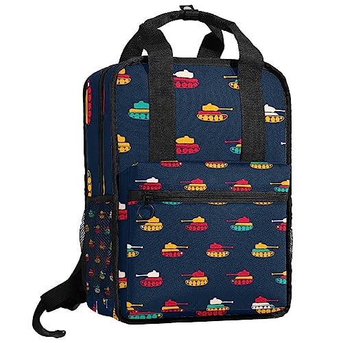 Sac à dos pour garçons avec bretelles réglables bleu marine de taille moyenne