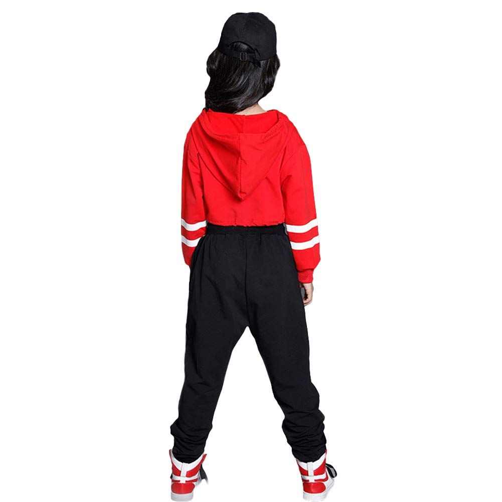 LOLANTA Ropa Hip Hop Chicas, Conjunto de Pantalones Joggers Niña,Traje de Baile Callejero