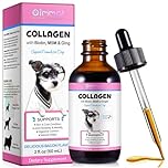 YijiaXingzhou Liquid Collagen for Dogs, Skin and Coat Collagen Supplement, Dog Joint Supplements, Dog Collagen Drops with Biotin, MSM, Ginger, Bacon Flavor