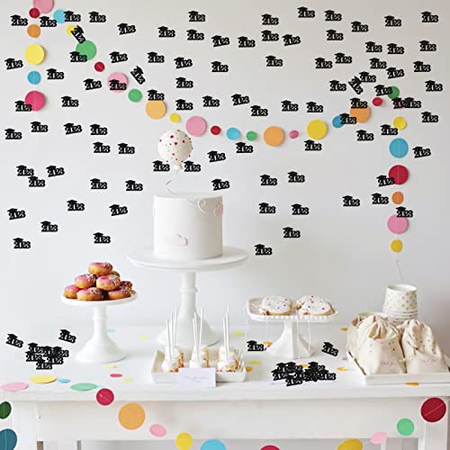 Ambishi 120Pcs Black Glitter 2023 Graduation Confetti, Congrats 2023 Grad Party Table Decoration For Boys Girls, Class Of 2023 Graduate Paper Confetti, High School College Graduation Party Scatters #TOP6