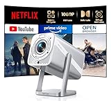 Proyector?Apps Oficial Integrada/Dolby? Smart Proyector 4K Compatible con Netflix 700ANSI Auto Enfoque/Keystone Tiro Corto, ProyectorPortátil 1080P Giratorio 360° WiFi6 Bluetooth5.2 para Cine en Casa