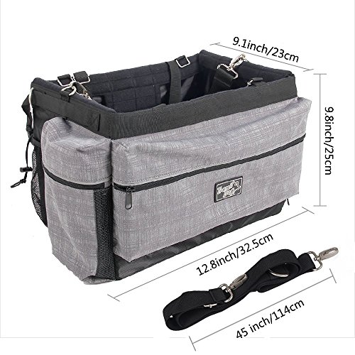 ALL FOR PAWS pet basket for bicycle dog basket for bike Delux 2 in 1 Dog Bike Basket Bicycle Basket Carrier Bag with… - Image 5