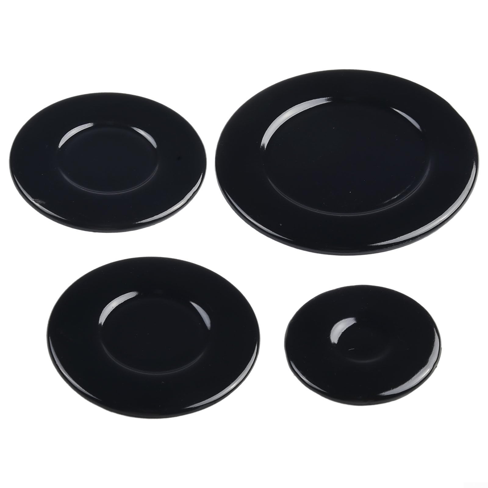 Herdhut-Set, Herddeckel-Flammenkappe, Herdkopf-Flammensplitter-Set passend für Gasbrenner, Kronenkappen-Set passend für die meisten Gasherd-Brenner (konkav)