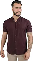 Camisa Social Masculina Manga Curta Gola Padre Elegante e Versatil Tendencia Verão