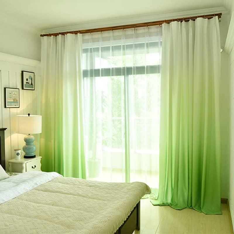 CraftThink Cortinas de ventana, modernas cortinas de panel degradado, paneles de tratamiento de ventanas verdes, cortinas plisadas de 4 puntas para CraftThink Cortinas de ventana, modernas cortinas de panel degradado, paneles de tratamiento de ventanas verdes, cortinas plisadas de 4 puntas para